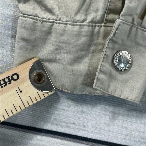 Armani Exchange Pullover Hoodie Mens Small Beige A|X Hooded Pocket Cotton Jacket - Picture 8 of 11